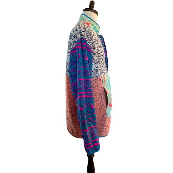 EUC! CHUBBIES Pullover Reversible Jacket Sherpa & 90s Graphics Pockets XXL - Picture 6 of 14